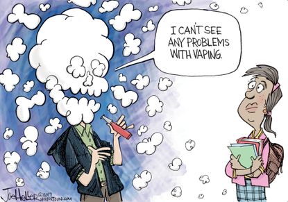 Editorial Cartoon U.S. Vaping Deaths Lung Disease Teenagers
