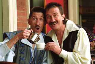 The Chuckle Brothers, Barry (L) and Paul (R)