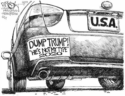Political Cartoon U.S. 2020 Election Trump Not My Type E Jean Carroll