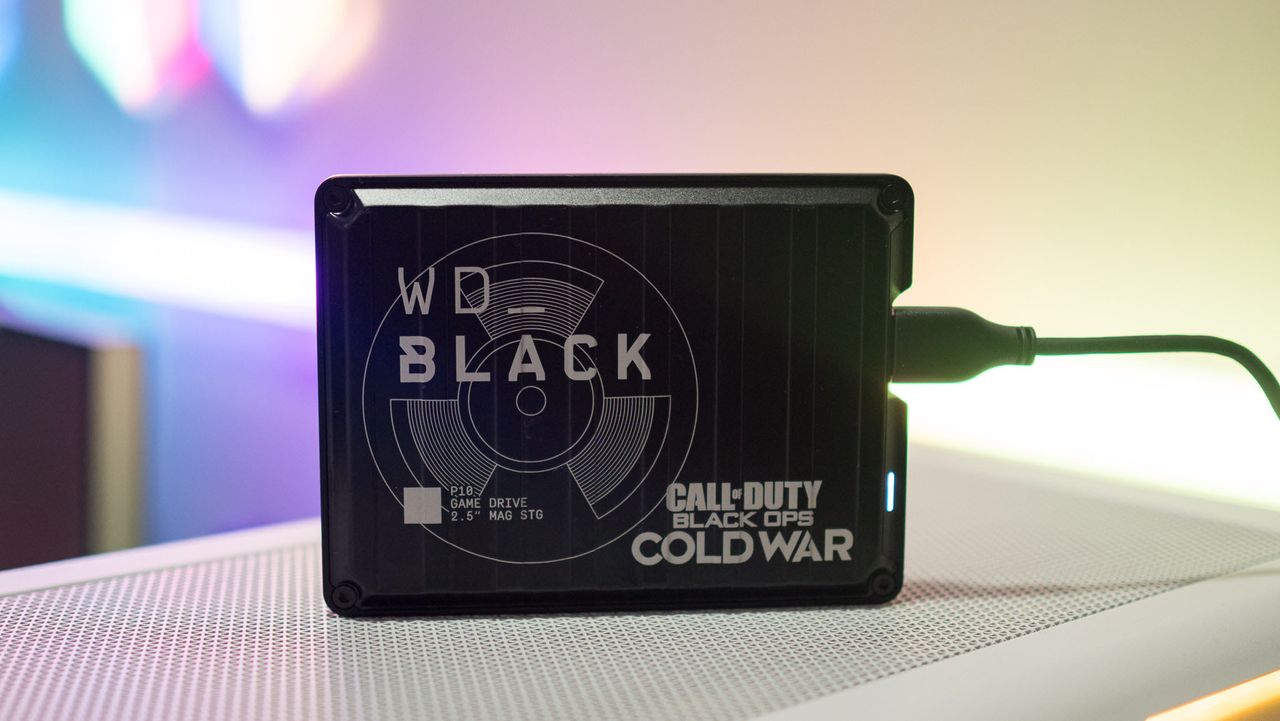 WD Black P10 Game Drive HDD on a gaming rig