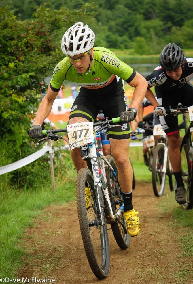 Perley Bradford (Champion Systems) hammering up the climb on lap two