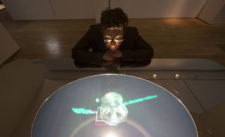 Marcus Tremonto, with his 'Holo Center Table', created for Swarovski