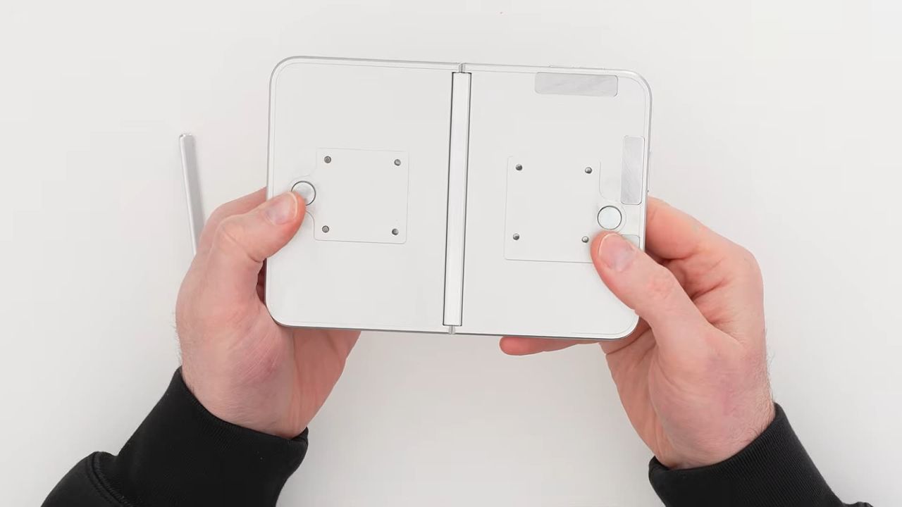 Unbox Therapy examines a dummy unit of Apple's folding iPhone Ultra.
