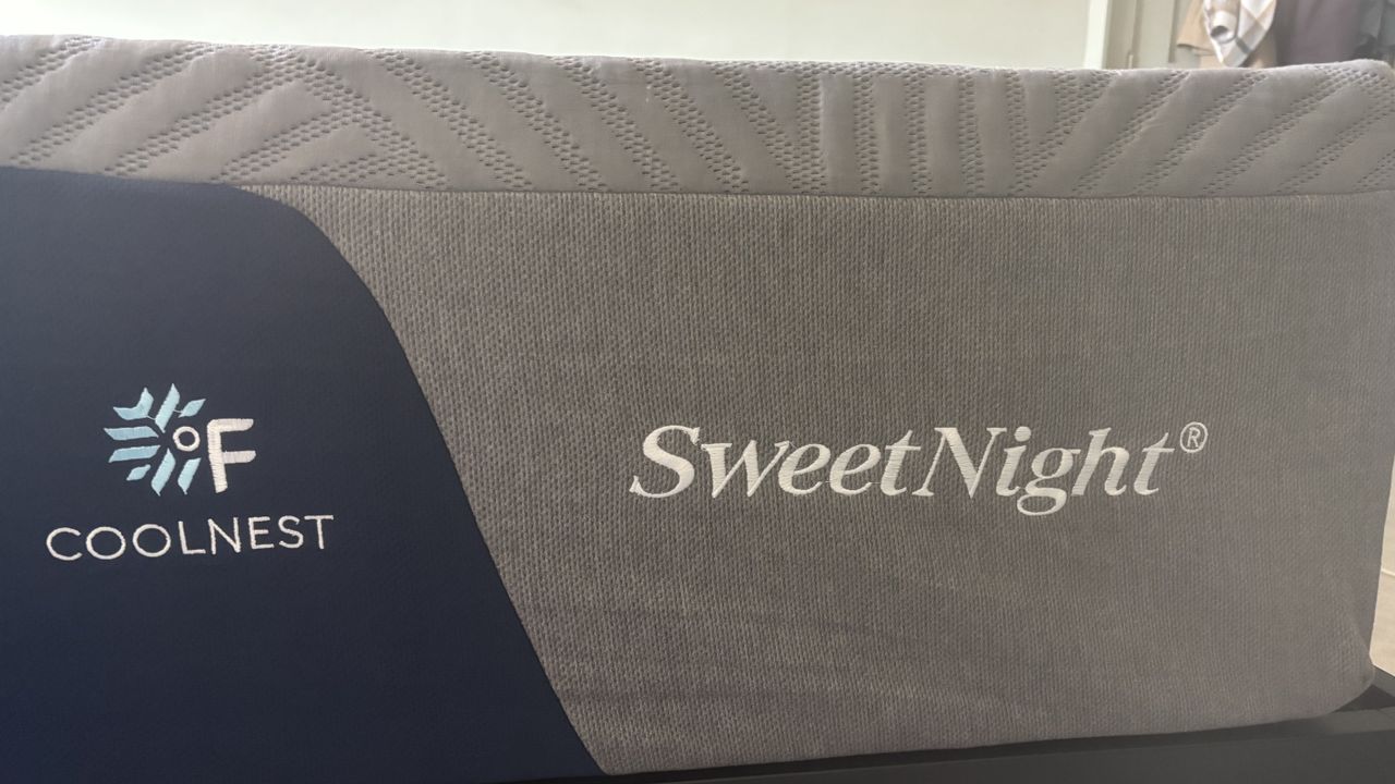The foot of the SweetNight CoolNest Mattress, displaying its logo.