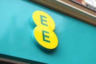 An EE sign on a store