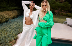 Two women wearing clothing from Nasty Gal.