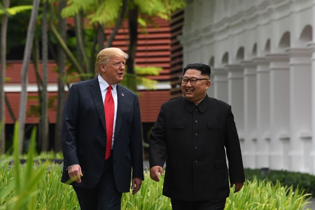 Donald Trump and Kim Jong Un.