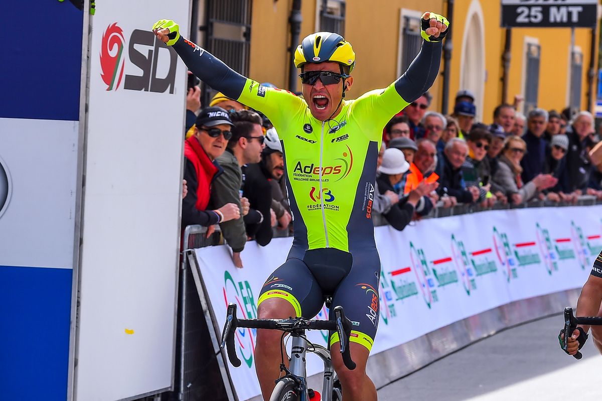 Emils Liepins wins stage 1a of the Coppi e Bartali 2019