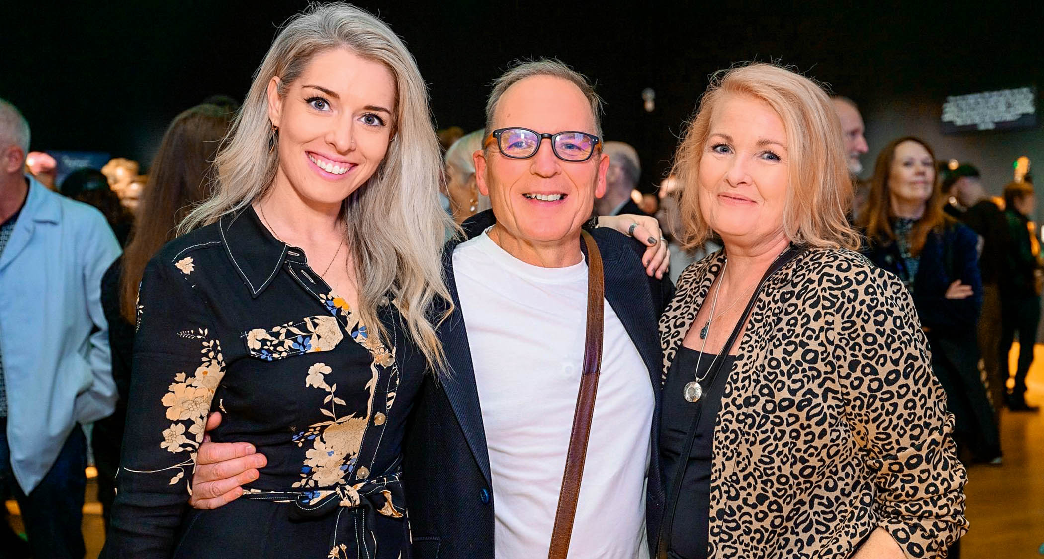 Guitar expert Steve Clarke with Claire Tole-Moir of Bonhams (left) and his wife, Anni