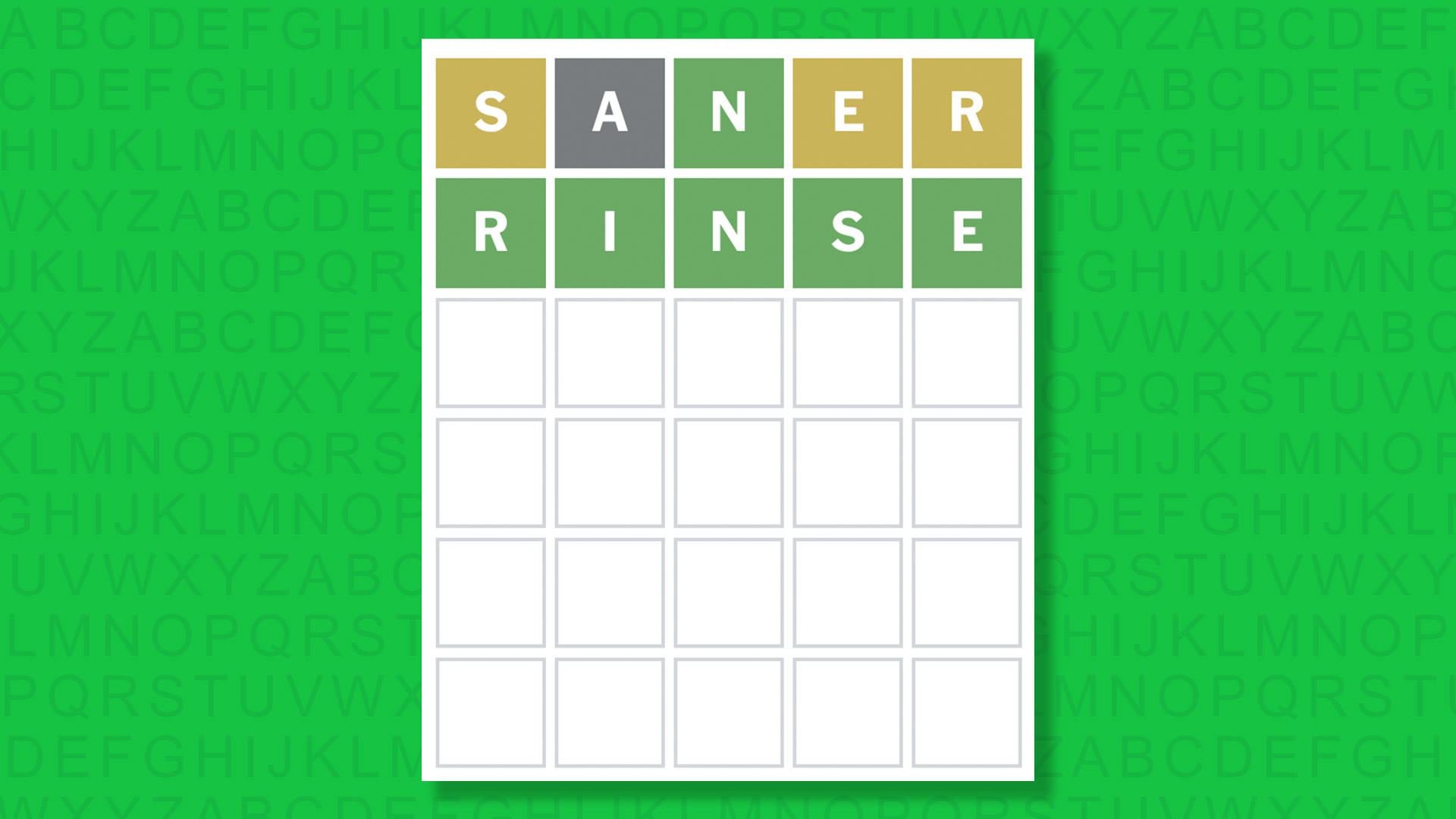 NYT Wordle answer for game 1913 on a green background
