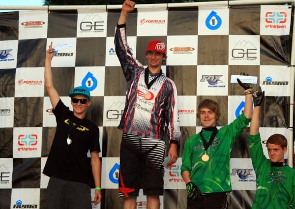 Elite men's podium at the Gravity East Series in Windham, New York