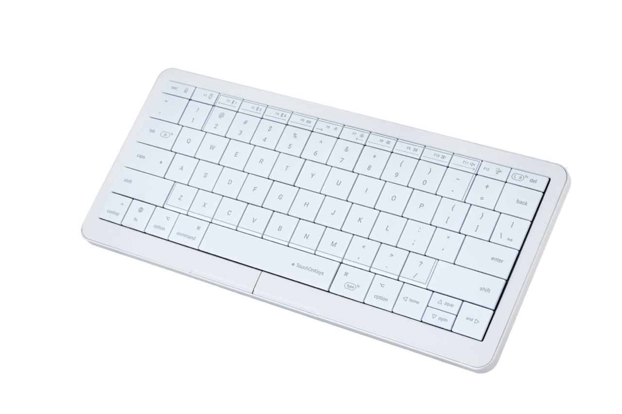 This keyboard has a touchpad built into the keys, and I didn
