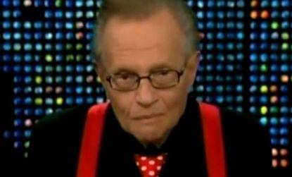 "It's not very often that I am left without words," said the host as he signed off his last "Larry King Live" show.