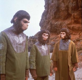 A still from the movie Planet of the Apes