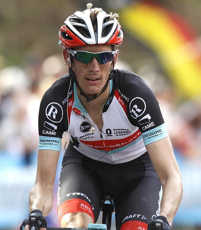 Andy Schleck (RadioShack) climbs the Mur de Huy