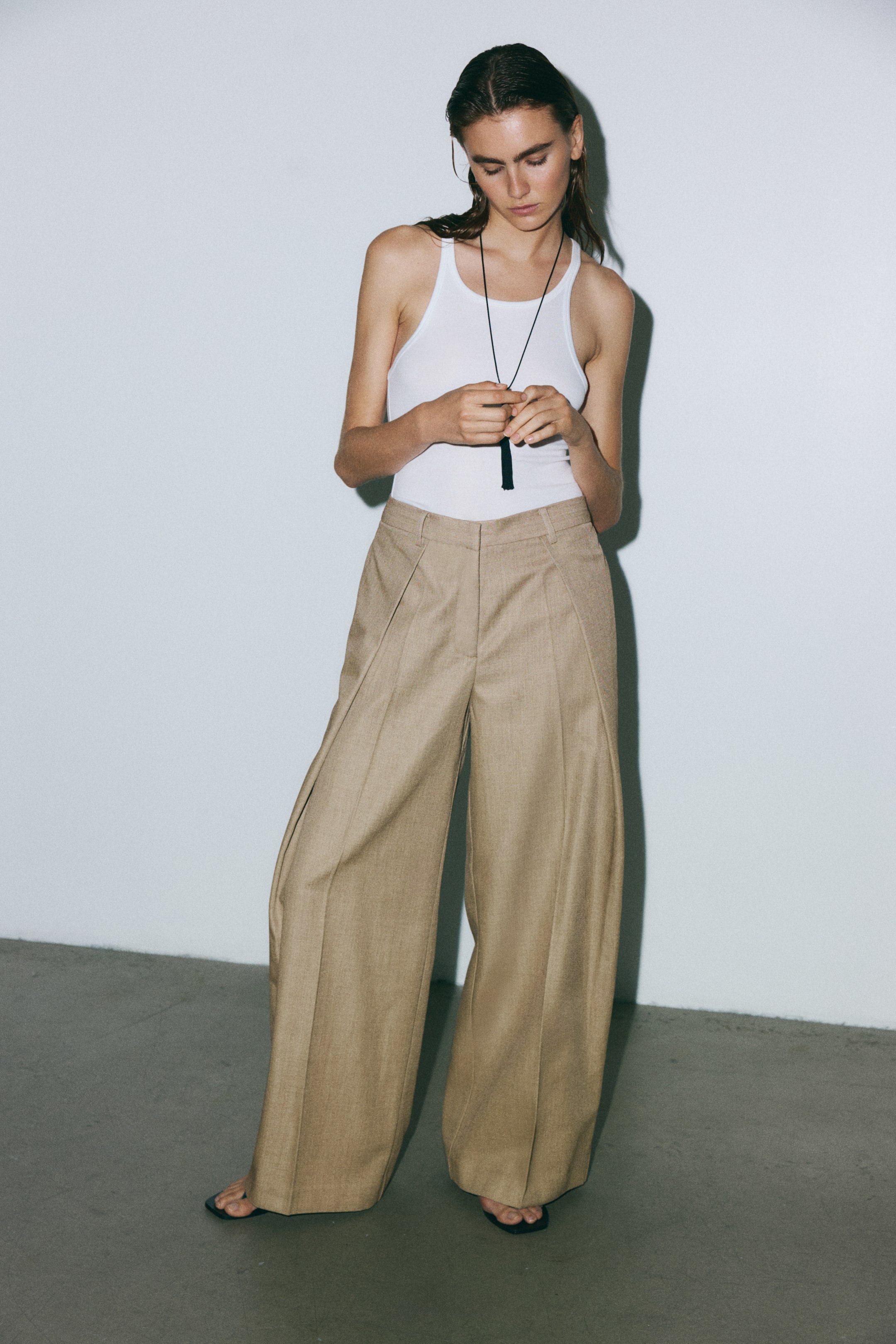 Wrap-Detail Tailored Trousers