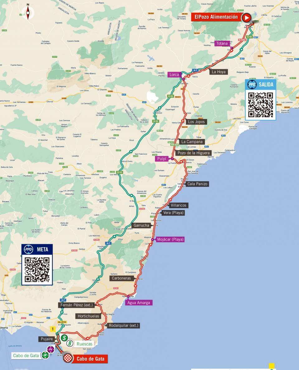 Mapas y perfiles de las etapas de la Vuelta a España 2022