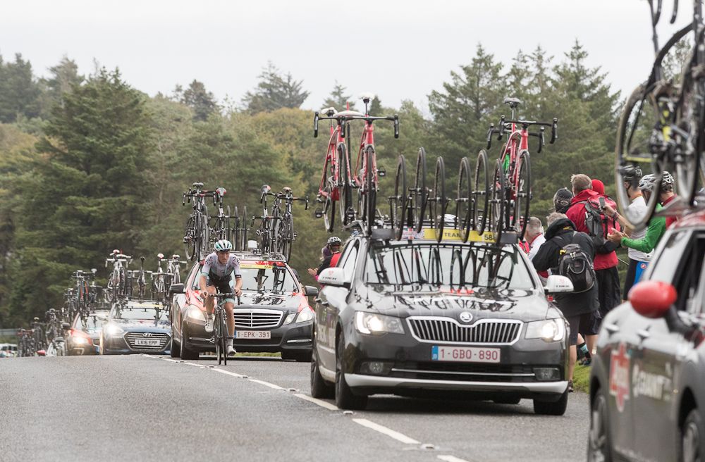 Riders in action during stage 6 at the Tour of Britain