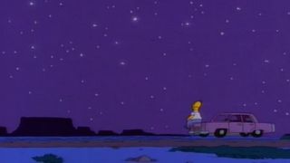 A still of The Simpsons.