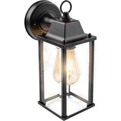 black metal exterior wall light from Amazon