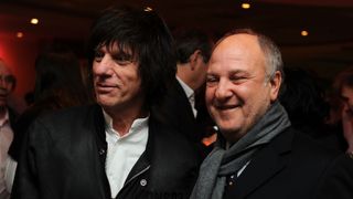 Jeff Beck and Music Promoter Harvey Goldsmith arrive for the Exclusive World Screening: &#039;The Tribute To Pavaroti&#039; at The VUE Cinema on December 1, 2008 in London, England. 