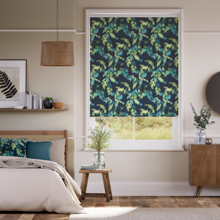 Twist2go Watercolour Canopy Teal Roller Blind