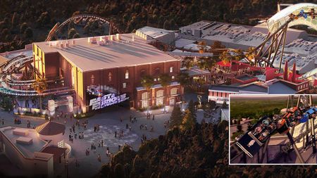 The first concept rendering for the Hollywood version of the Fast and Furious Coaster.