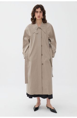 Double-Breasted Oversized Trench Coat