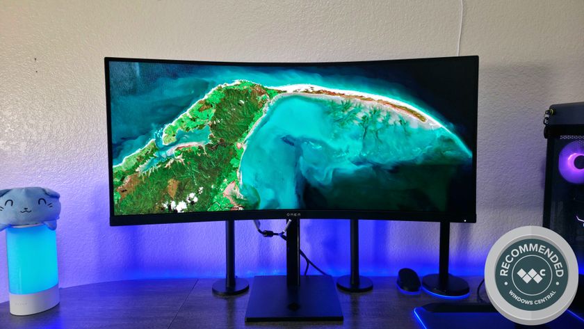 Image of the HP OMEN 34c (G2) ultrawide gaming monitor.
