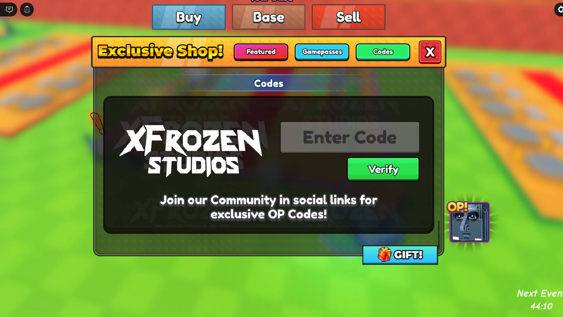 Be a Lucky Block codes page