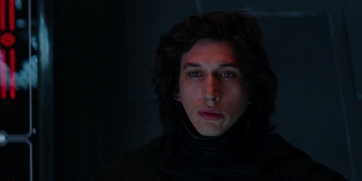 Adam Driver in The Force Awakens