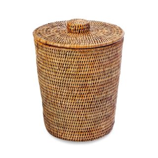 KOUBOO La Jolla Rattan Round Waste Basket