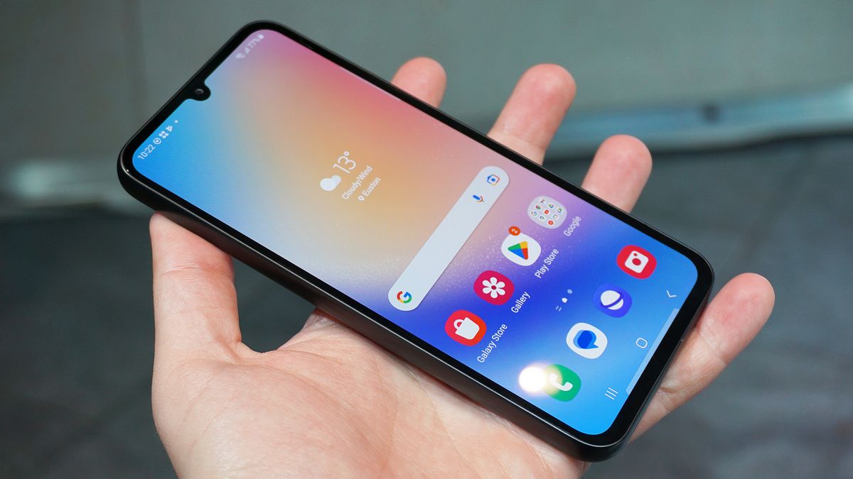 Samsung Galaxy A34 5G hands on Awesome Graphite front angled