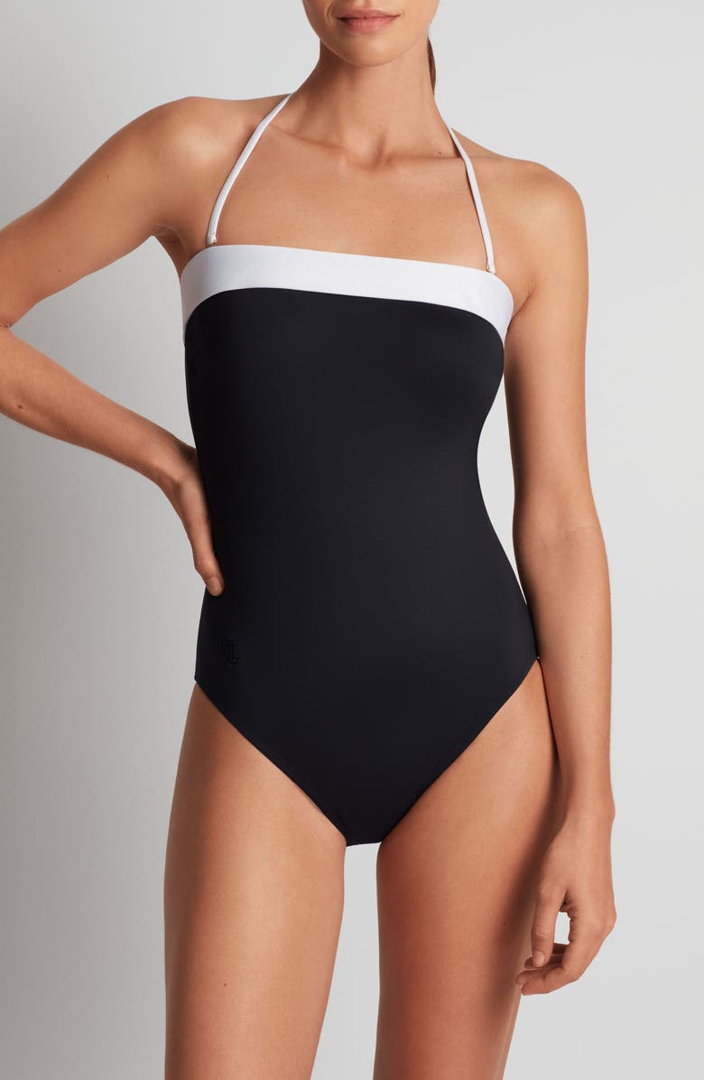 Modern Halter One-Piece Swimsuit
