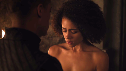 Smoking Hot Girl Porn - Game of Thrones Grey Worm and Missandei Sex Scene Interview - Nathalie  Emmanuel on Filming Grey Worm Game of Thrones Sex Scene | Marie Claire