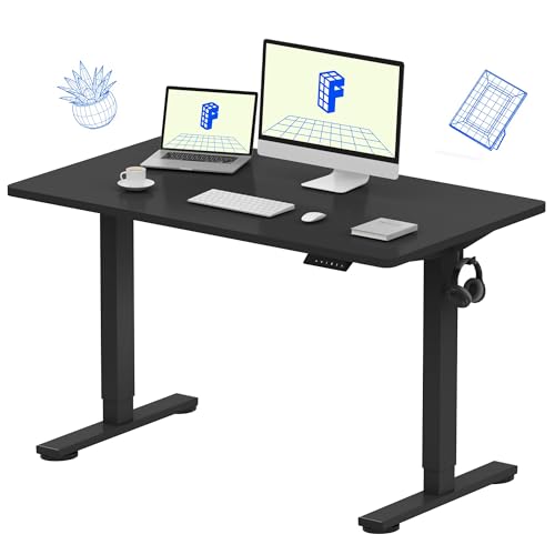 Flexispot En1 One-Piece Standing Desk, Electric Adjustable With 4 Memory Presets, 176 Lbs Capacity, Stable & Quiet, Seamless Desktop for Home Office & Dual Monitors, 48