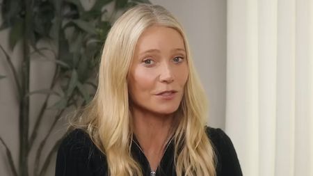 Gwyneth Paltrow is shown on The goop Podcast.