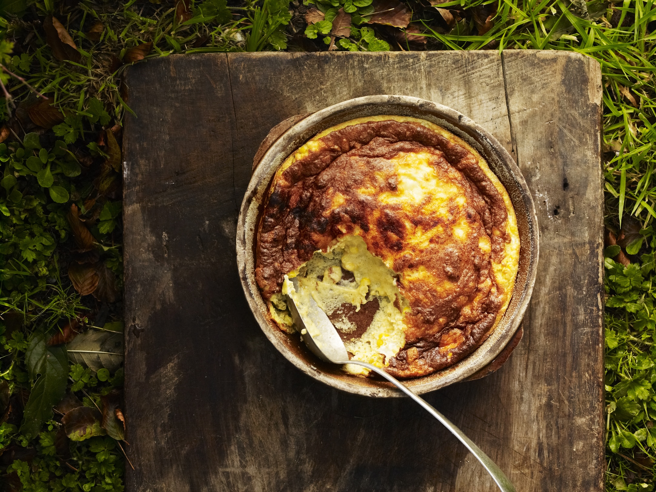 Sweetcorn and cheese souffle