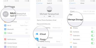 Tap your Apple ID banner, tap iCloud, tap Manage Storage