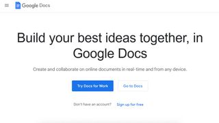 Website screenshot for Google Docs.