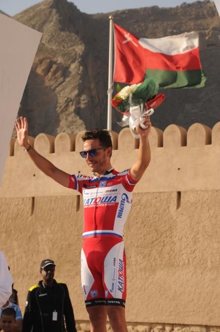Joaquim Rodriguez (Katusha) after winning the Green Mountain stage in Tour of Oman