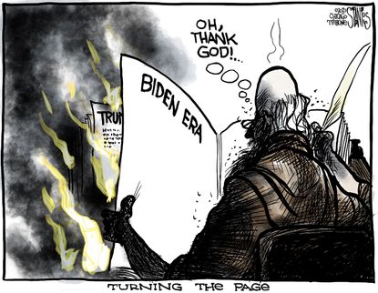 Political Cartoon U.S. Trump Biden history