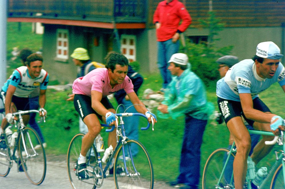 1982, Giro d'Italia, stage 21 Bernard Hinault in the maglia rosa