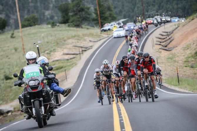 BMC leads the peloton on stage 5 of the USA Pro Challenge to Breckenridge
