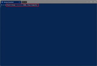 PowerShell shutdown command