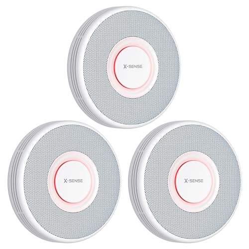 X-Sense Smart Smoke Alarm With English Voice Alerts, Xs0b-Mr, 3-Pack