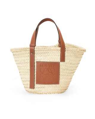 Loewe, Basket bag in palm leaves and calfskin