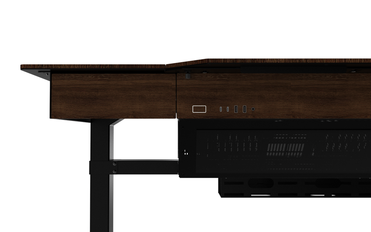 The Lian Li DK07 Wood motorized standing desk