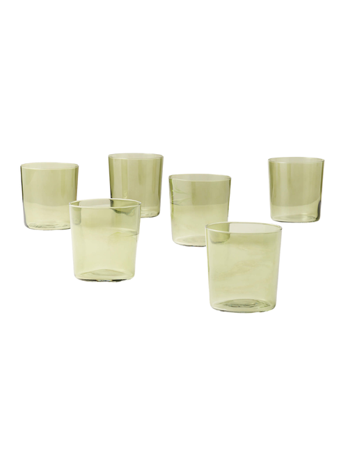 Marta Sage Green Double Old-Fashioned Glasses Set of 6