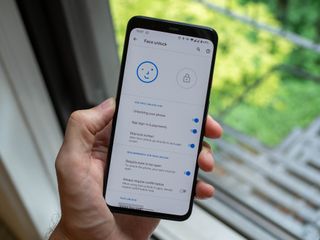 Google Pixel 4 XL face unlock settings